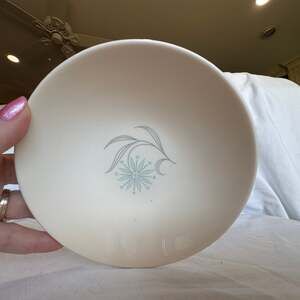 Vintage Cereal Bowl by Homer Laughlin in Blue Star Pattern Coupe 6 3/8"